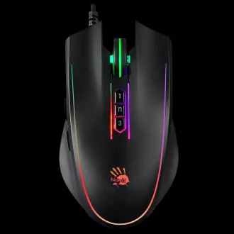 Mouse de gaming A4tech Bloody Illuminated P81S activat, 8000 DPI, USB, Core 3, negru