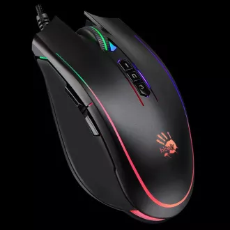 Mouse de gaming A4tech Bloody Illuminated P81S activat, 8000 DPI, USB, Core 3, negru