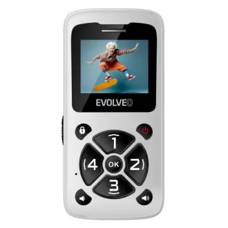 EVOLVEO Telefon mobil pentru seniori EasyPhone ID, alb