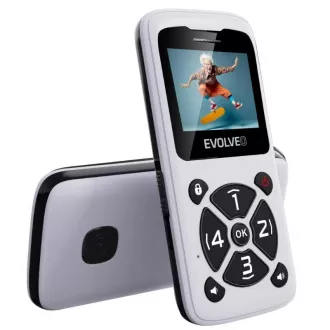 EVOLVEO Telefon mobil pentru seniori EasyPhone ID, alb
