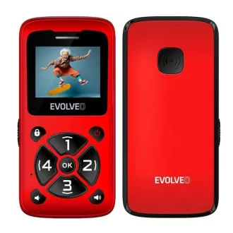 EVOLVEO Telefon mobil pentru seniori EasyPhone ID, rosu