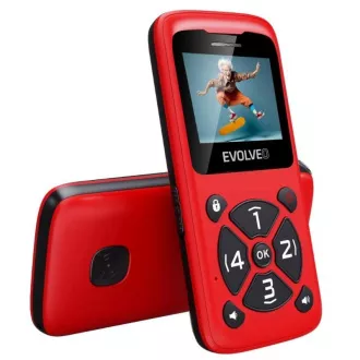 EVOLVEO Telefon mobil pentru seniori EasyPhone ID, rosu