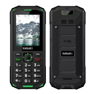 EVOLVEO StrongPhone X5, telefon Dual SIM rezistent la apă, negru-verde