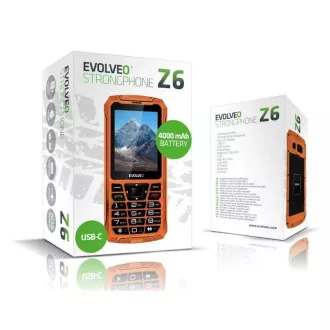 EVOLVEO StrongPhone Z6, telefon Dual SIM rezistent la apă, portocaliu