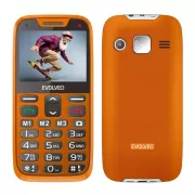EVOLVEO EasyPhone XR, telefon mobil pentru seniori cu suport de încărcare, portocaliu