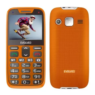 EVOLVEO EasyPhone XR, telefon mobil pentru seniori cu suport de încărcare, portocaliu