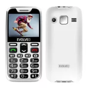EVOLVEO EasyPhone XR, telefon mobil pentru seniori cu suport de încărcare, alb