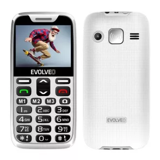 EVOLVEO EasyPhone XR, telefon mobil pentru seniori cu suport de încărcare, alb