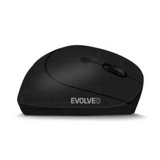 EVOLVEO LadyErgo, mouse vertical ergonomic silențios, 2.4GHz, negru