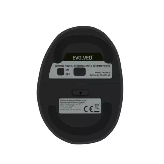 EVOLVEO LadyErgo, mouse vertical ergonomic silențios, 2.4GHz, negru
