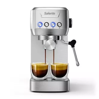 Salente Coffio, cafetieră cu pârghie, oțel inoxidabil