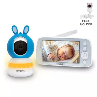 EVOLVEO Baby Monitor N5, Set de monitorizare video pentru bebeluși cu supraveghere la 360°, comunicare bidirecțională și cântece de leagăn, Albastru EVOLVEO Baby Monitor N5, Set de monitorizare video pentru bebeluși cu supraveghere la 360°, comunicare bidirecțională și cântece de leagăn, Albastru