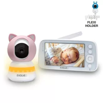 EVOLVEO Baby Monitor N5, Set de monitorizare video pentru bebeluși cu supraveghere la 360°, comunicare bidirecțională și cântece de leagăn, roz EVOLVEO Baby Monitor N5, Set de monitorizare video pentru bebeluși cu supraveghere la 360°, comunicare bidirecțională și cântece de leagăn, roz