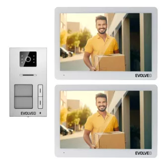 EVOLVEO DoorPhone 20-2W - videointerfon cu 2 fire, cu aplicație pentru două gospodării și memorie de 32 GB