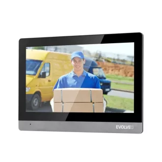 EVOLVEO DoorPhone AHD10, Kit videointerfon WiFi pentru acasă cu control ușă și RFID, Monitor negru-argintiu de 10", 32GB