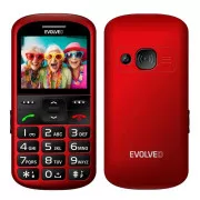 EVOLVEO EasyPhone XS, telefon mobil pentru seniori, roșu