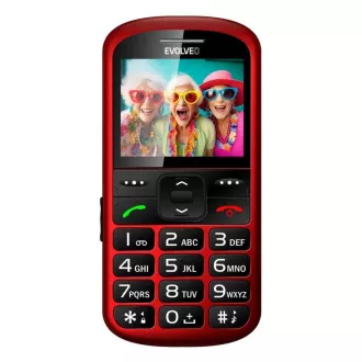 EVOLVEO EasyPhone XS, telefon mobil pentru seniori, roșu