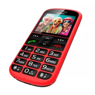 EVOLVEO EasyPhone XS, telefon mobil pentru seniori, roșu