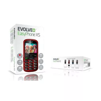 EVOLVEO EasyPhone XS, telefon mobil pentru seniori, roșu