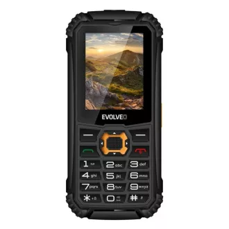 EVOLVEO StrongPhone Q1, telefon Dual SIM rezistent și impermeabil, negru-portocaliu