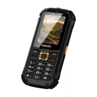 EVOLVEO StrongPhone Q1, telefon Dual SIM rezistent și impermeabil, negru-portocaliu