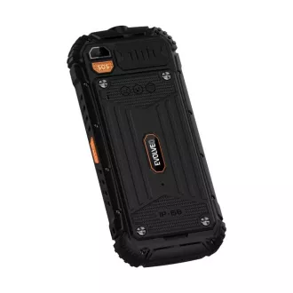 EVOLVEO StrongPhone Q1, telefon Dual SIM rezistent și impermeabil, negru-portocaliu