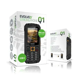 EVOLVEO StrongPhone Q1, telefon Dual SIM rezistent și impermeabil, negru-portocaliu - Despachetat EVOLVEO StrongPhone Q1, telefon Dual SIM rezistent și impermeabil, negru-portocaliu - Despachetat