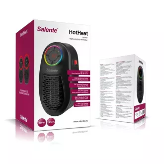 Salente HotHeat, mini ventilator cu aer cald, 500 W, negru