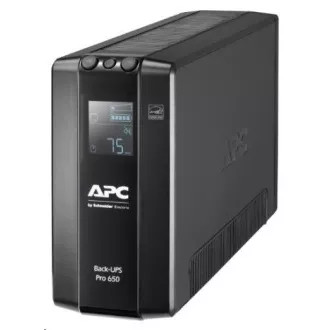 APC Back-UPS Pro BR 650VA, 6 prize, AVR, interfață LCD (390W)