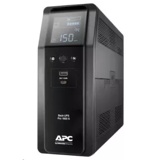 APC Back-UPS Pro BR 1600VA, sinusoidal, 8 prize, AVR, interfață LCD (960W)