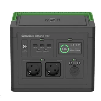 Stație de alimentare portabilă APC Schneider OffGrid 500, 517Wh Li-ion, 2 baterii Schuko, undă sinusoidală