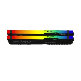 KINGSTON DIMM DDR5 32GB (Kit de 2) 6000MT/s CL30 Non-ECC FURY Beast RGB EXPO, Negru KINGSTON DIMM DDR5 32GB (Kit de 2) 6000MT/s CL30 Non-ECC FURY Beast RGB EXPO, Negru