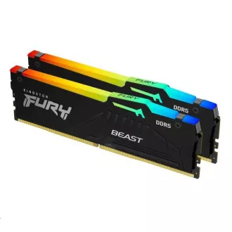 KINGSTON DIMM DDR5 32GB (Kit de 2) 6000MT/s CL36 FURY Beast RGB Black EXPO KINGSTON DIMM DDR5 32GB (Kit de 2) 6000MT/s CL36 FURY Beast RGB Black EXPO