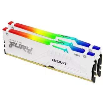 KINGSTON DIMM DDR5 32GB (Kit de 2) 6000MT/s CL36 FURY Beast RGB White EXPO