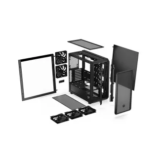 Carcasă ENDORFY Arx 700 ARGB, Panou lateral transparent, ATX, Ventilatoare ARGB 4x140mm, neagră