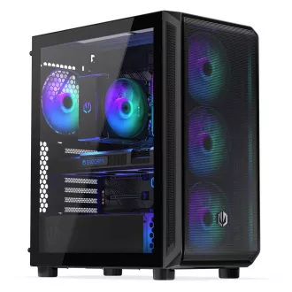 Carcasă ENDORFY Arx 500 ARGB, Panou lateral transparent, ATX, Ventilatoare ARGB 4x140mm, neagră