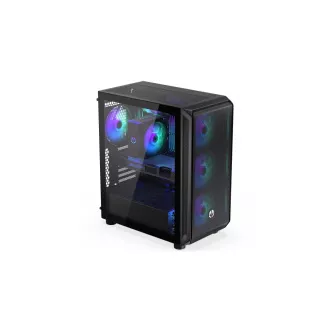 Carcasă ENDORFY Arx 500 ARGB, Panou lateral transparent, ATX, Ventilatoare ARGB 4x140mm, neagră