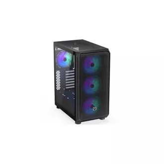Carcasă ENDORFY Arx 500 ARGB, Panou lateral transparent, ATX, Ventilatoare ARGB 4x140mm, neagră