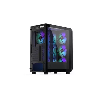 Carcasă ENDORFY Arx 500 ARGB, Panou lateral transparent, ATX, Ventilatoare ARGB 4x140mm, neagră