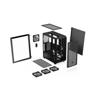 Carcasă ENDORFY Arx 500 ARGB, Panou lateral transparent, ATX, Ventilatoare ARGB 4x140mm, neagră