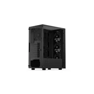 Carcasă ENDORFY Ventum 200 ARGB, panou lateral transparent, ATX, 4 ventilatoare ARGB de 120 mm, neagră