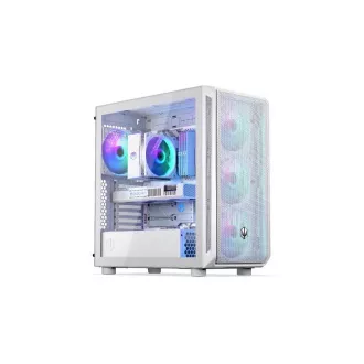Carcasă ENDORFY Arx 700 ARGB, Panou lateral transparent, ATX, Ventilatoare ARGB 4x140mm, albă