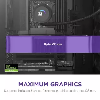 Carcasă ATX NZXT H9 Flow cu două camere / 4 ventilatoare de 140 mm / până la 10 ventilatoare / partea superioară perforată / laterale din sticlă, față / negru