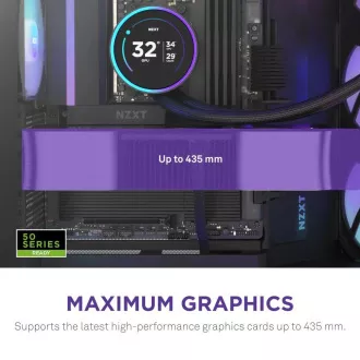 Carcasă ATX cu două camere NZXT H9 Flow RGB / 1x140 mm RGB / 1x ventilator RGB de 120 mm / sticlă / neagră