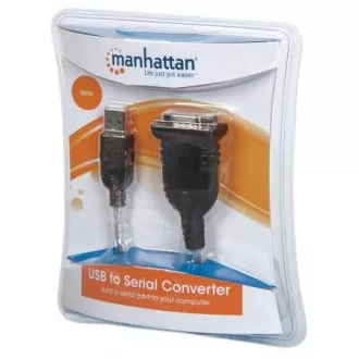 Convertor MANHATTAN USB la port serial (USB AM / DB9M, RS232), blister