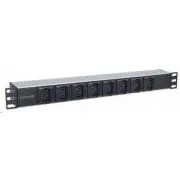 Panou de distribuție Intellinet PDU, 8x prize C13, rack 1U, cablu detașabil de 2m, protecție anti-cădere