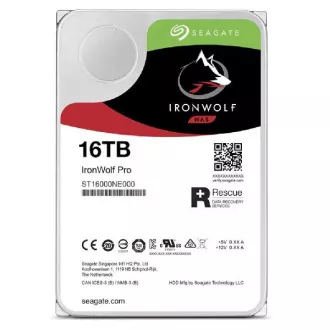 HDD SEAGATE 16TB IRONWOLF PRO (NAS), 3.5", SATAIII, 7200 RPM, Cache 256MB