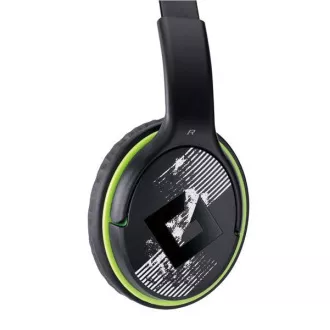 Căști GENIUS cu microfon HS-400A, negru-verde