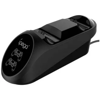 Stație de andocare încărcător dublu iPega PG-9180 pentru gamepad-uri PS4, negru
