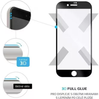 Sticlă de protecție FIXED Acoperire completă pentru Apple iPhone 7/8/SE (2020), negru